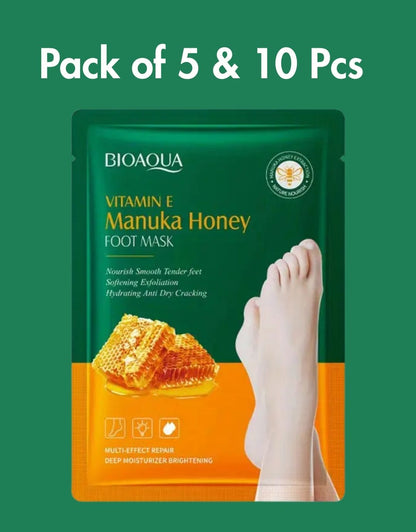 BIOAQUA Vitamin E & Manuka Honey Foot Mask – Deep Nourishment & Repair
